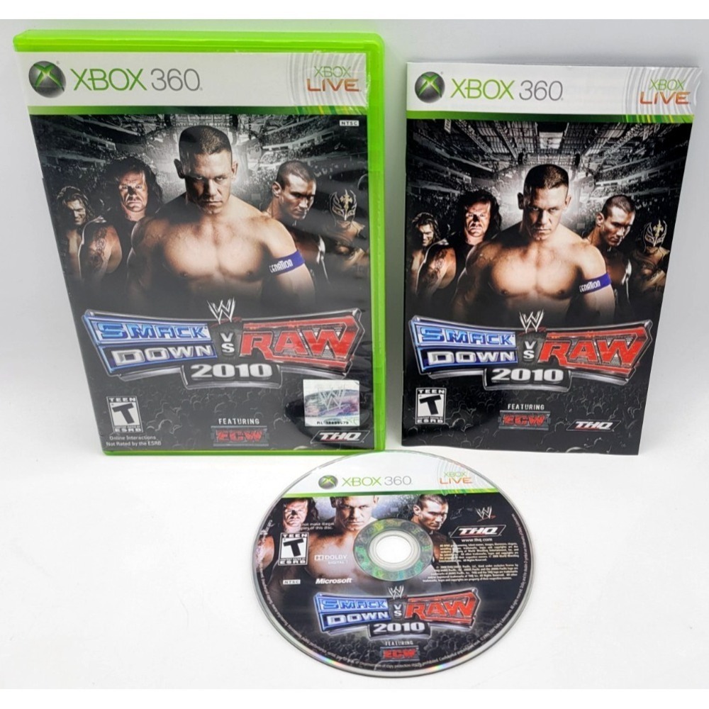 WWE Smackdown vs. Raw 2010 (Microsoft Xbox 360, 2009) CIB COMPLETE IN BOX